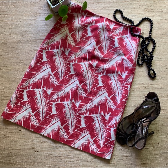 J.Crew Linen/Cotton Feathers A-Line Skirt - Picture 8 of 8